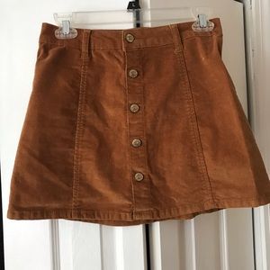 Brown corduroy skirt